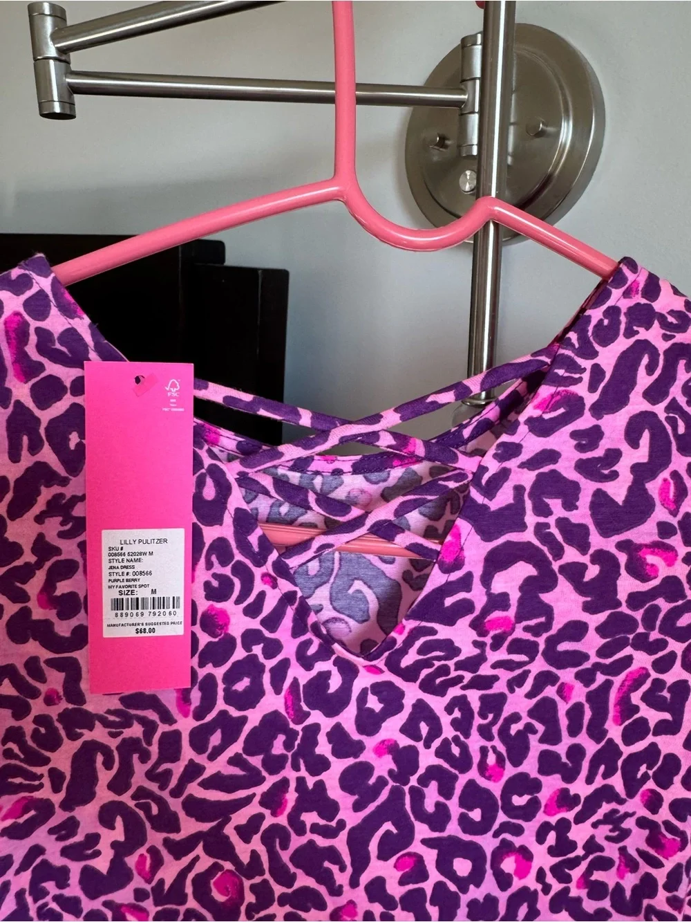 Lilly Pulitzer Pink and Purple Leopard Print Girls' Dress